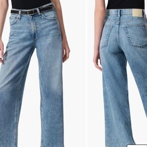 NWT rag & bone Featherweight Andi High Waist Ankle
Wide Leg Jeans